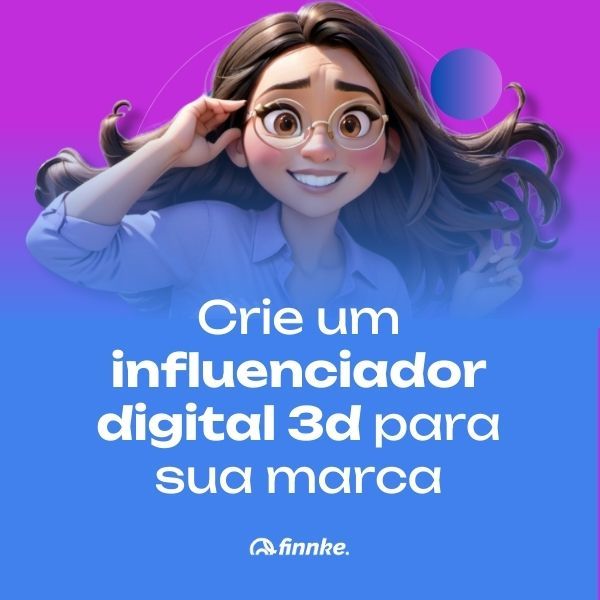 Influenciador digital 3d (avatar/mascote) para sua marca